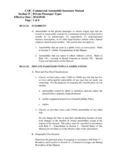 CAR Commercial Automobile Insurance Manual Section VII .